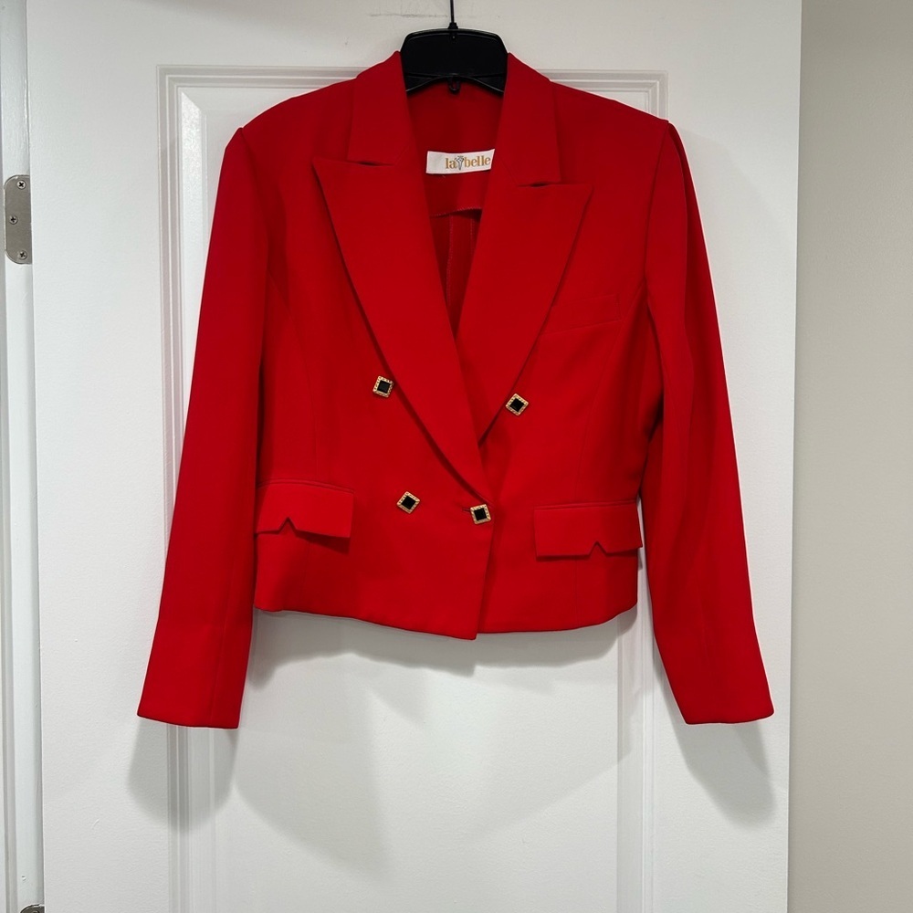 La Belle Vibrant Red Women's Blazer